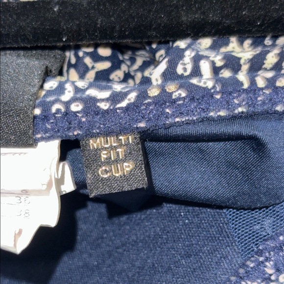 Navy and Gold Patterned Swimsuit - Picture 7 of 7